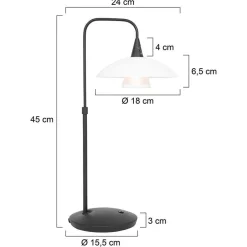 Moderne tafellamp zwart met dimbaar LED
