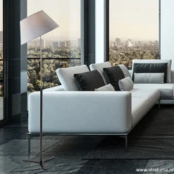 Moderne vloerlamp incl. kantelbare kap