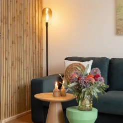 Moderne vloerlamp mat zwart exclusief lichtbron