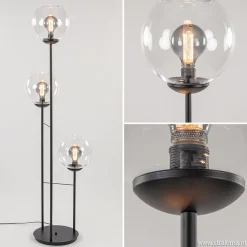 Moderne vloerlamp met glazen bollen