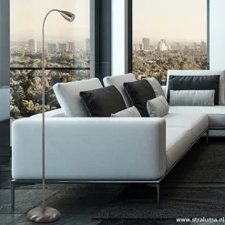 Moderne vloer/leeslamp met touchdimmer