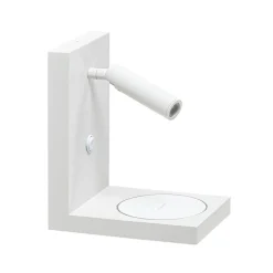 Moderne wandlamp wit inclusief LED en fast charger