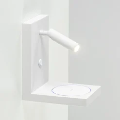 Moderne wandlamp wit inclusief LED en fast charger