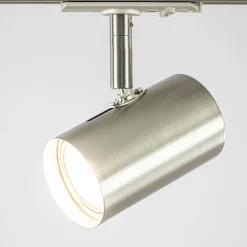 Nikkel railsysteem met spots 1-fase