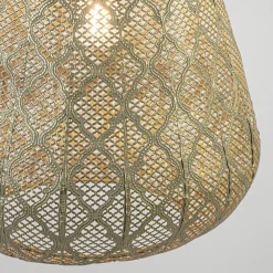 Oosterse hanglamp kegel goud groot