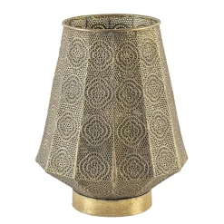 Oosterse tafellamp lantaarn metaal goud