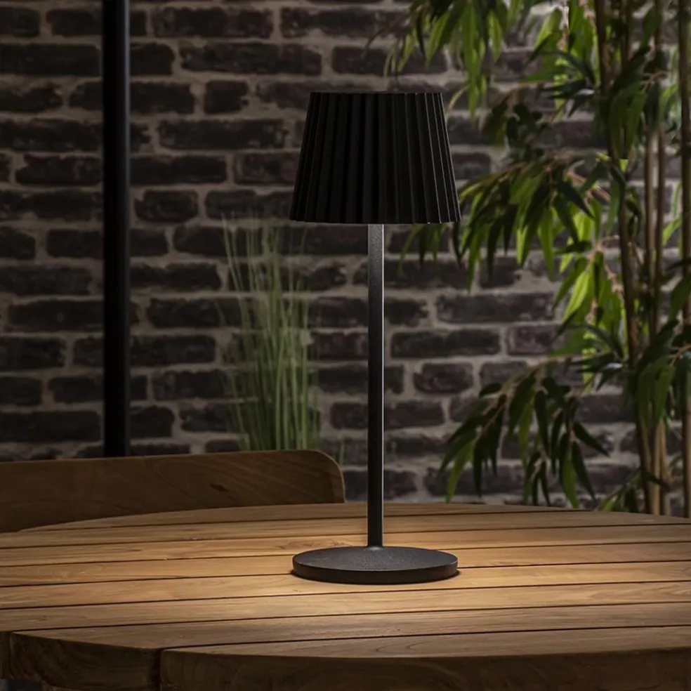 Oplaadbare tafellamp inclusief dimbaar LED zwart IP54