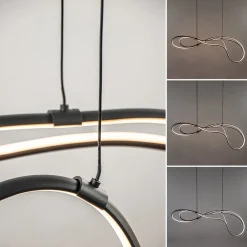 Organische LED hanglamp zwart dimbaar