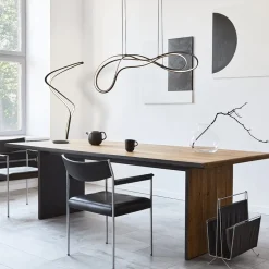 Organische LED hanglamp zwart dimbaar