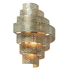 Oud zilveren wandlamp metaal excl snoer