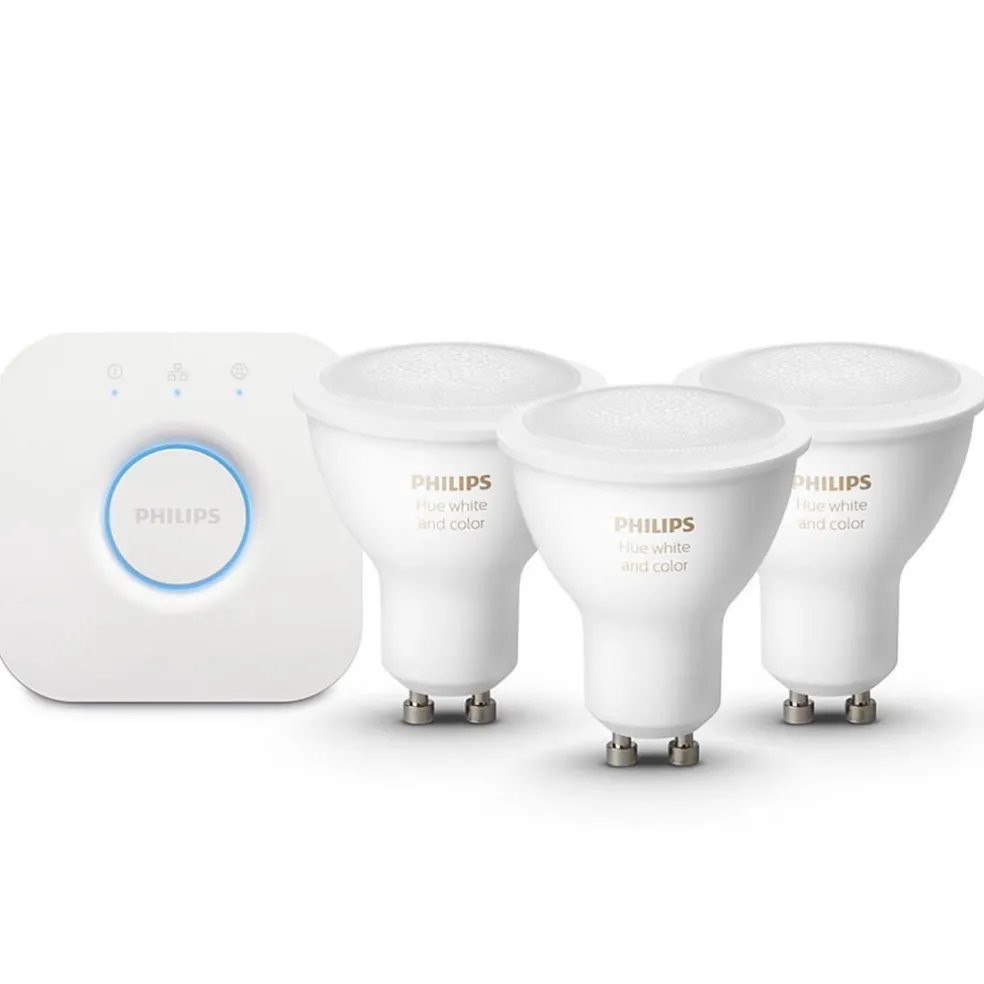 Philips Hue kit 3xgu10 color+ bridge
