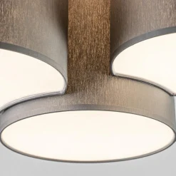 Plafondlamp 3 kappen grijs