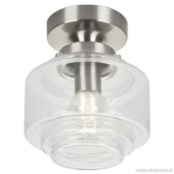 Plafondlamp Art Deco klein helder glas
