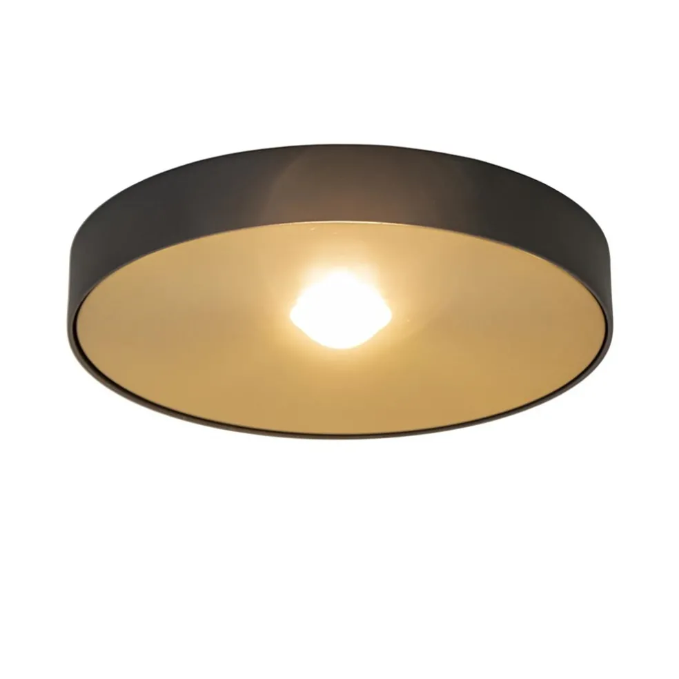 Plafondlamp Bright 26 zwart/matgoud