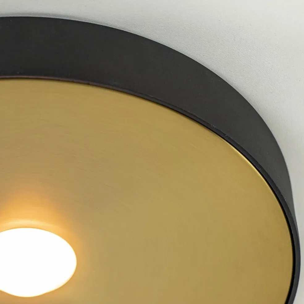 Plafondlamp Bright 26 zwart/matgoud
