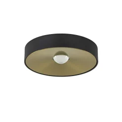 Plafondlamp Bright 20 zwart/matgoud