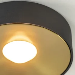 Plafondlamp Bright 15 zwart/matgoud