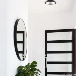 **Plafondlamp disc 26cm zwart 3-step dim