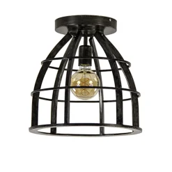 Plafondlamp frame zwart industrieel