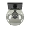 Plafondlamp Globe 25 vierkant zwart/smoke