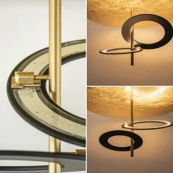 Plafondlamp Hula Hoop gold leaf/black