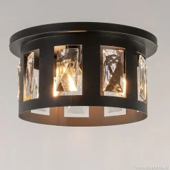 Plafondlamp Kristall Black met pegels