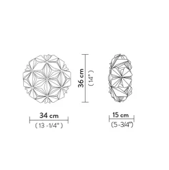 Plafondlamp La Vie amber 36cm