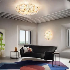 Plafondlamp La Vie amber 75cm