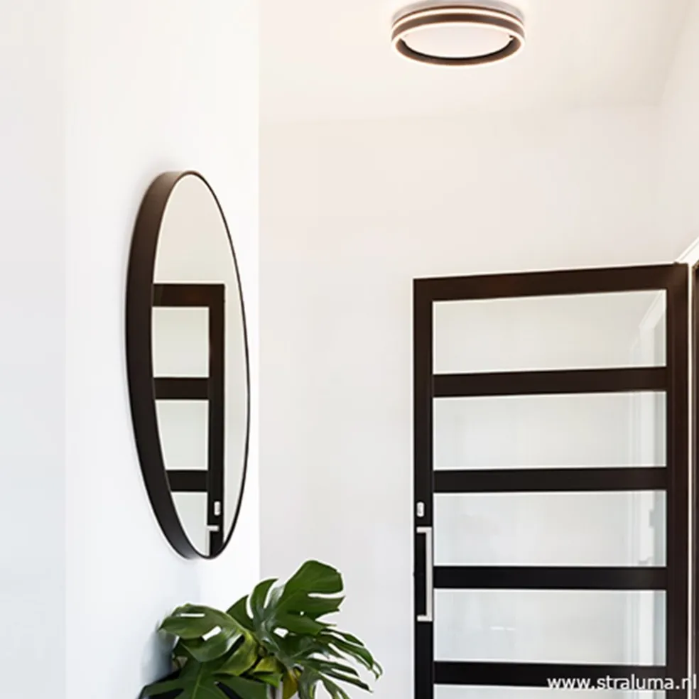 Plafondlamp Led Cirkel zwart/wit