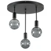 Plafondlamp 3-lichts zwart ex. e27