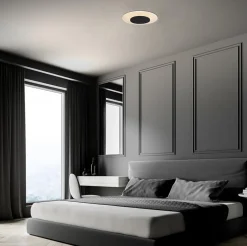 Plafondlamp Lido zwart 29cm indirect