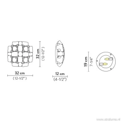 Plafondlamp Mida multicolor 32cm