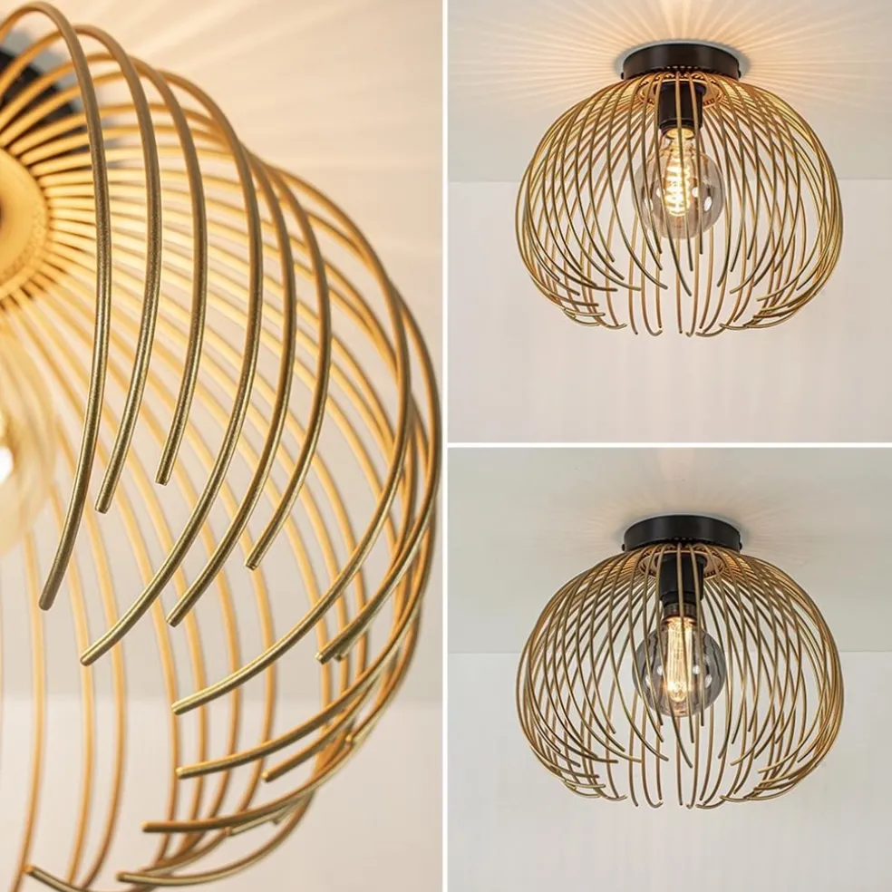 Plafondlamp Nest matgoud/zwart