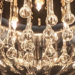 Plafondlamp Pearl Raindrops smokey glas