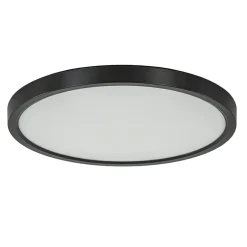 Plafondlamp Piatto 30 zwart + bew.sensor