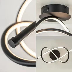 Plafondlamp Plaza zwart 3-switchdim