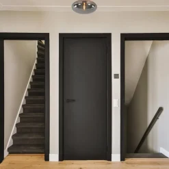 Plafondlamp Reflexion zwart+smoke glas