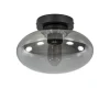 Plafondlamp Reflexion zwart+smoke glas