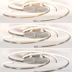 Plafondlamp Reverso nikkel 3-switchdim