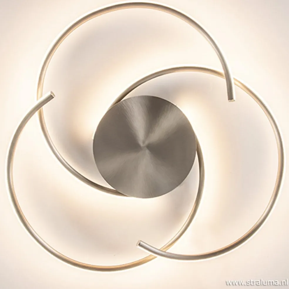 Plafondlamp Reverso nikkel 3-switchdim