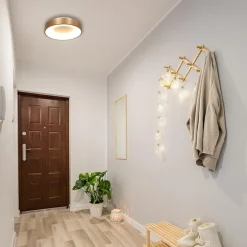 Plafondlamp Ringlede 30cm matgoud