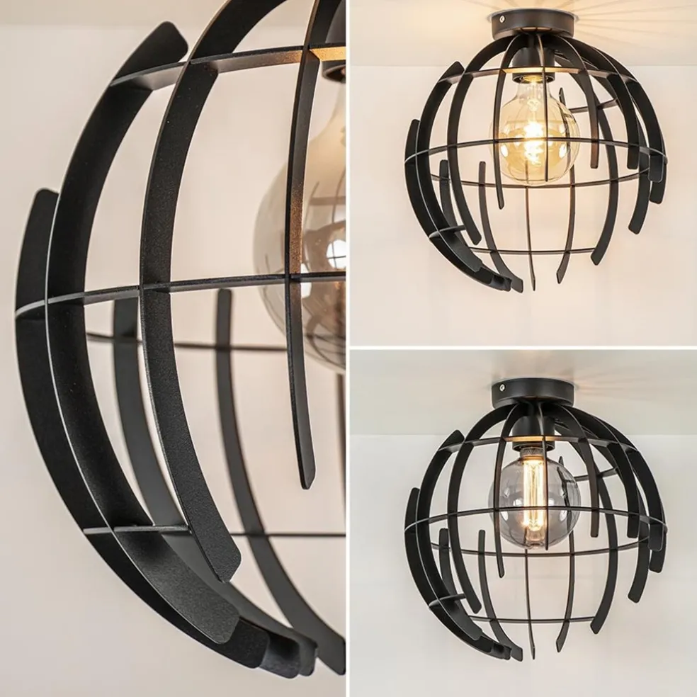 Plafondlamp Terra 35cm zwart
