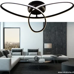 Plafondlamp 3-v eclips zwart 3-st.dimb.