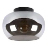 Plafondlamp zwart met smoke glas