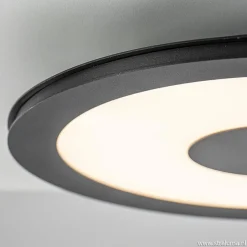 Plafondlamp zwart rond 38cm 3-st.dim.