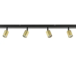 Plafondspot Bounce 4l 100cm zwart/matgoud