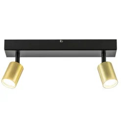 Plafondspot Bounce 2L 40cm zwart/matgoud