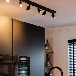 Plafondspot Bounce 6L 160cm zwart