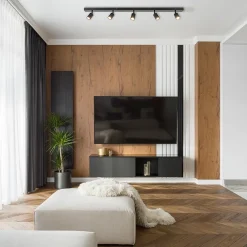 Plafondspot Bounce 5L 130cm zwart