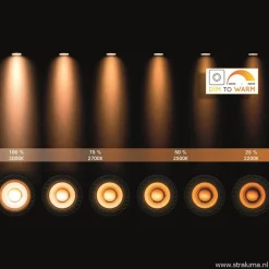 Plafondspot cilinder zwart gu10-111 dim to warm